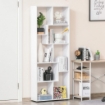 LIBRERIA MODERNA A 8 RIPIANI IN LEGNO TRUCIOLARE 70X24X178 CM BIANCO