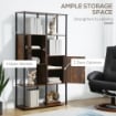 LIBRERIA STILE INDUSTRIALE CON 4 RIPIANI 90X30X159.5CM NERO E MARRONE