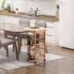 CARRELLO DA CUCINA IN LEGNO CON 4 CESTELLI METALLICI 47X37X83 CM MARRONE