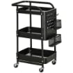 CARRELLO MULTIUSO A  3 LIVELLI IN ACCIAIO 51.5X32X75.6 CM NERO