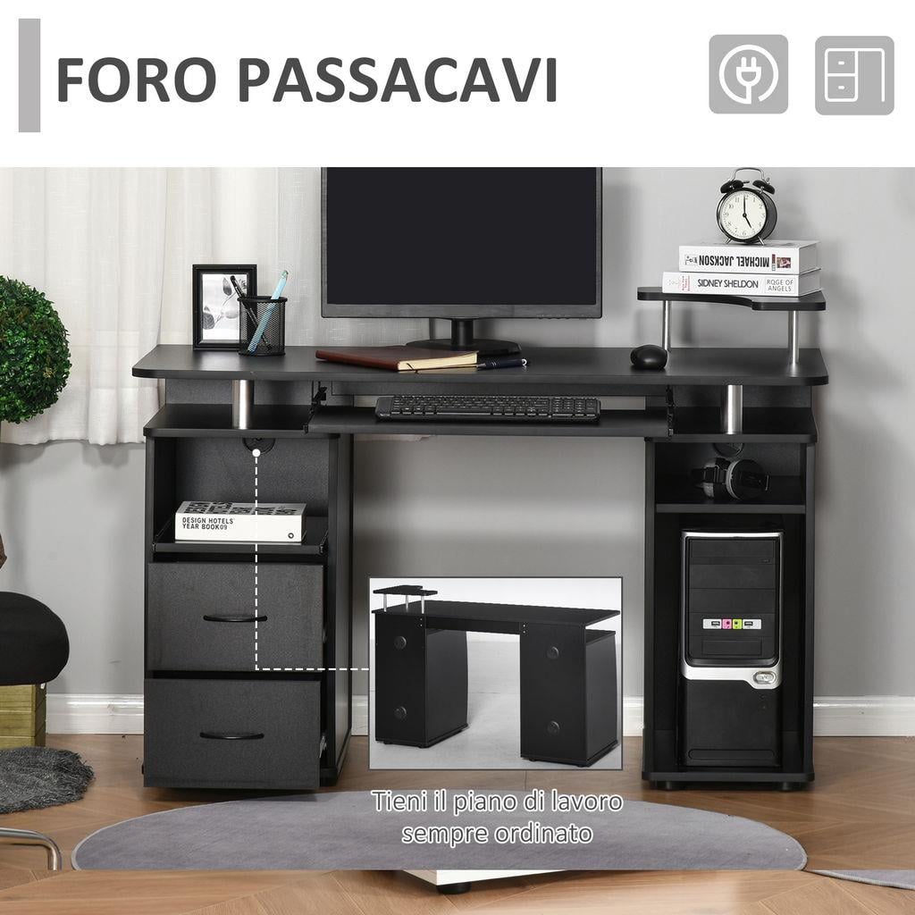 Consolle 110x40 cm in legno celeste con due cassetti - Enkart