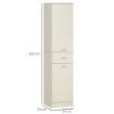 MOBILE BAGNO IN LEGNO CON CASSETTO 4X34X150 CM COLOR LEGNO CHIARO