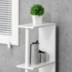 COLONNA DA BAGNO CON 2 RIPIANI E 2 ARMADIETTI 15.2X29.8X118 CM BIANCO