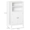 MOBILE BAGNO CON MENSOLE REGOLABILI E ARMADIETTO 2 ANTE 50X30X93CM BIANCO