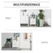 MOBILE BAGNO CON MENSOLE REGOLABILI E ARMADIETTO 2 ANTE 50X30X93CM BIANCO