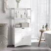 MOBILE BAGNO CON MENSOLE NARMADIETTO E CASSETTO 60X33X122.5CM IN LEGNO BIANCO