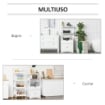 MOBILE BAGNO CON MENSOLE NARMADIETTO E CASSETTO 60X33X122.5CM IN LEGNO BIANCO