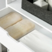 MOBILE BAGNO CON MENSOLE NARMADIETTO E CASSETTO 60X33X122.5CM IN LEGNO BIANCO