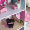 CASA DELLE BAMBOLE IN LEGNO PER BAMBINI 3+ ANNI CON 12 ACCESSORI ROSA