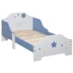 LETTO BASSO PER BAMBINI DI +3 ANNI CON SPONDE BLU E BIANCO