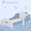 LETTO BASSO PER BAMBINI DI +3 ANNI CON SPONDE BLU E BIANCO