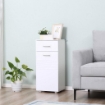 MOBILE BAGNO IN LEGNO CON CASSETTO E 1 ANTA CON MENSOLE 35X30X77.5CM BIANCO