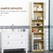 MOBILE BAGNO CON 2 ARMADIETTI ANTE E 2 RIPIANI APERTI 53X33.5X195.7 CM BICOLOR