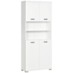 MOBILE BAGNO CON 2 ARMADIETTI ANTE E 2 RIPIANI APERTI 80X33.5X190 CM BIANCO