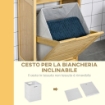 MOBILETTO DA BAGNO CON CESTO MULTIUSO IN BAMBÙ 40X30X86.5 CM