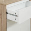 MOBILE BAGNO MULTIUSO CON ARMADIETTO E CASSETTO 60X30X90CM COLOR LEGNO E BIANCO
