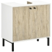 MOBILE BAGNO SOTTO LAVABO A 2 ANTE 60X30X60 CM BIANCO E ROVERE