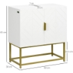 MOBILE BAGNO SOTTOLAVABO CON ARMADIETTO 2 ANTE 60X30X65 CM BIANCO E ORO