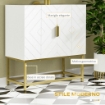 MOBILE BAGNO SOTTOLAVABO CON ARMADIETTO 2 ANTE 60X30X65 CM BIANCO E ORO