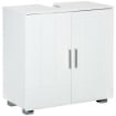 MOBILE SOTTO LAVABO A U CON 2 ANTE E RIPIANO INTERNO 60X30X60CM BIANCO