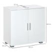 MOBILE SOTTO LAVABO A U CON 2 ANTE E RIPIANO INTERNO 60X30X60CM BIANCO