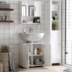 MOBILE SOTTO LAVABO A U CON 2 ANTE E RIPIANO INTERNO 60X30X60CM BIANCO