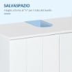 MOBILE SOTTO LAVABO A U CON 2 ANTE E RIPIANO INTERNO 60X30X60CM BIANCO