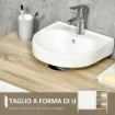 MOBILE BAGNO SOTTOLAVABO CON ARMADIETTO E 2 MENSOLE 77X45X60CM BIANCO E LEGNO