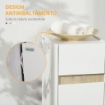 MOBILETTO BAGNO CON CASSETTO E ARMADIETTO IN LEGNO 30X33X88CM BIANCO