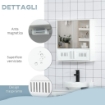 MOBILETTO BAGNO PENSILE CON ANTINE A SPECCHIO 55X17.5X60 CM BIANCO