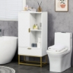 MOBILETTO BAGNO MODERNO CON ARMADIETTO,CASSETTO E MENSOLA 60X30X120CM BIANCO