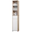 SCAFFALE BAGNO CON RIPIANI SALVASPAZIO IN LEGNO 32,6 X30X 171,2CM BIANCO