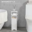 MOBILETTO DA BAGNO CON ARMADIETTO E SPAZIO PER CARTA IGIENICA 19X15X56 CM BIANCO