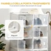 MOBILE SCARPIERA MODULARE SALVASPAZIO, 8 CUBI BIANCO