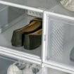 MOBILE SCARPIERA MODULARE SALVASPAZIO, 8 CUBI BIANCO