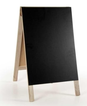 LAVAGNA PER MENU REALIZZATA IN LEGNO 35 X 60 CM COLORE NERO