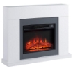 CAMINO ELETTRICO A PARETE CON EFFETTO FIAMMA E TIMER 113X26,6X87,5 CM BIANCO