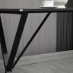 BANCONE STILE MODERNO INDUSTRIALE EFFETTO MARMO 120X60X102 CM NERO