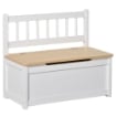 CASSAPANCA PER BAMBINI 2 IN 1 IN LEGNO 60X30X50CM BIANCO E LEGNO NATURALE