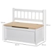 CASSAPANCA PER BAMBINI 2 IN 1 IN LEGNO 60X30X50CM BIANCO E LEGNO NATURALE