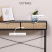 CONSOLLE MODERNA PER INGRESSO E SOGGIORNO CON 2 CASSETTI 100X30X75CM NERO