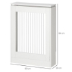 COPRITERMOSIFONE A DOGHE MODERNO IN MDF E ACCIAIO 60X18X84CM BIANCO