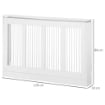 COPRITERMOSIFONE A DOGHE IN MDF E ACCIAIO 120X18X84CM BIANCO