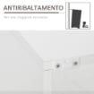 CREDENZA MODERNA CON MENSOLE IN VETRO 97X35X83 CM IN COLORE  BIANCO