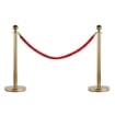 COLONNINE IN ACCIAIO INOX SEPARACODE GOLD CON CORDONE ROSSO 32 X 95 CM