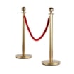 COLONNINE IN ACCIAIO INOX SEPARACODE GOLD CON CORDONE ROSSO 32 X 95 CM