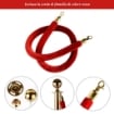 COLONNINE IN ACCIAIO INOX SEPARACODE GOLD CON CORDONE ROSSO 32 X 95 CM