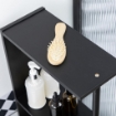 MOBILE COLONNA SALVASPAZIO IN LEGNO CON RIPIANI E CASSETTI 15X33X136CM NERO