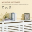 MOBILE COPRITERMOSIFONE REGOLABILE E MENSOLA SUPERIORE 140X19X82,5 CM BIANCO