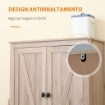 MOBILE CUCINA A 4 ANTE CON MENSOLE REGOLABILI IN LEGNO 80X40X182CM